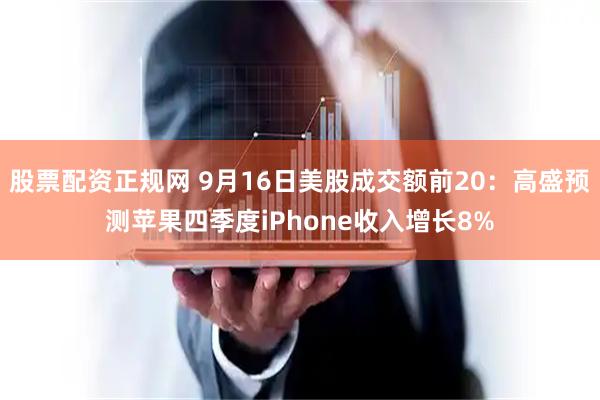 股票配资正规网 9月16日美股成交额前20：高盛预测苹果四季度iPhone收入增长8%